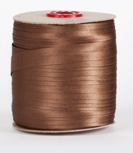Średni brąz - lamówka atłasowa 15 mm