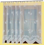000200 Eleganckie firany na metry  wysokość 130 cm   