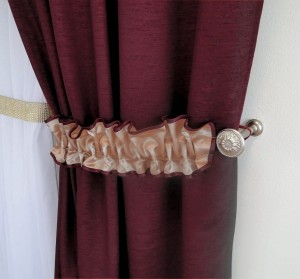 Podwiązka do zasłon, upinacz firan satyna