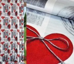 Serduszka Tkanina zasłonowa na metry szerokość 150 cm 