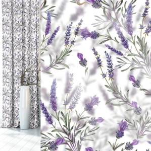 Lawenda tkanina zasłonowa na metry szerokość 150 cm 