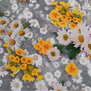 Margaretki tkanina zasłonowa, obrusowa plamoodporna na metry szerokość 150 cm