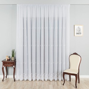 034 Gotowa firana haftowana na taśmie  500 x 270 cm 