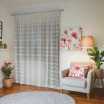Elegancka firana z woalu kreszowego - 000671