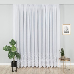 0344 Gotowa firana z nabłyszczanym haftem 430 x 230 cm