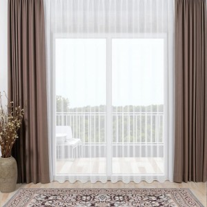 4000 Gotowe firany Natura z obciążnikiem na taśmie  - różne wymiary