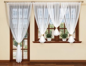 F8 - Komplet firan na okno i drzwi balkonowe 350 x 150 cm i 200 x 250 cm