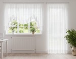 F76 - Firany na okno i drzwi balkonowe z woalu 400 x 160 cm, 200 x 250 cm