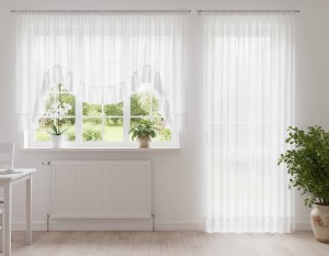 F76 - Firany na okno i drzwi balkonowe z woalu 400 x 160 cm, 200 x 250 cm