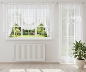 F76 - Firany na okno balkonowe z woalu 300 x 160 cm, 200 x 250 cm