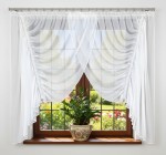 S37 - Firana woalowa w kolorze białym 300x150 cm