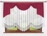 Róża 600 x 155 cm - komplet lambrekin z firaną