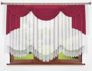 Róża 600 x 155 cm - komplet lambrekin z firaną