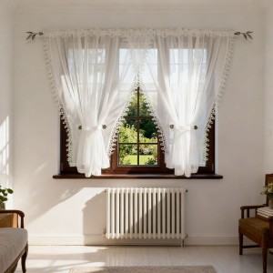 S133 - Gotowa Firana z gipiurą 400 x 160 cm 