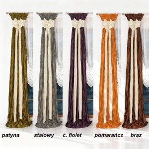 Zasłony Afrodyta z kokardami