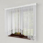 S141 - Gotowa firana z gipiurą 400 x 160 cm  w łuk