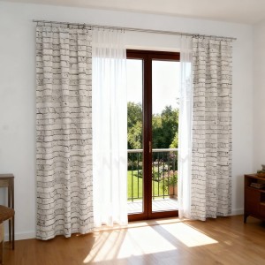 Cegła biała komplet zasłon z firaną