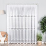 1539 Gotowe firany żakardowe  na taśmie - różne wymiary