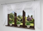 A11 Lambrekin draperia z woalu 3 fale na okno