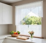 S68 - Gotowe firany do kuchni 300 x 120 cm + 2 zazdrostki 100 x 50 cm