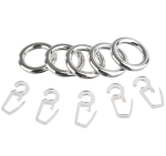 Kółko chrom z agrafką - komplet 10szt