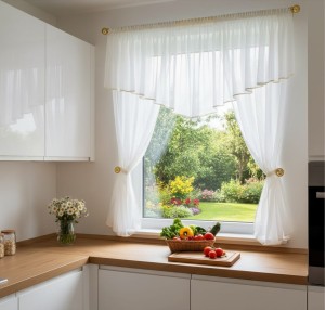 S48 - Gotowa firana z woalu kresz 300 x 160 cm