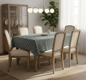 Gotowy obrus z gładkiej tkaniny w marokański wzór - 140 x 190 cm - turkus