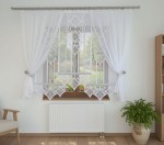 Klaudia 17 Komplet firan 60x140 cm - 1 szt, 60x160 cm - 2 szt, firana 145x160 cm - 2 szt   
