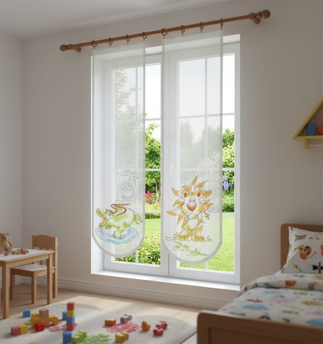 Gotowe firany panelowe dla dzieci ZOO 47 x 140cm - 2 szt .jpeg