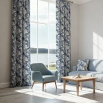 010 Tkanina zasłonowa Woda na metry szerokość 150 cm 