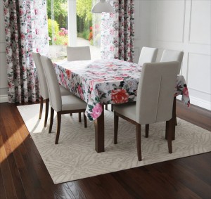 Piwonie tkanina zasłonowa, obrusowa plamoodporna na metry szerokość 150 cm