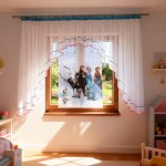 Gotowa firanka dla dzieci z panelem Kraina lodu