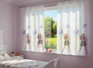 Gotowa firana dla dzieci HANNAH MONTANA 200 x 170 cm