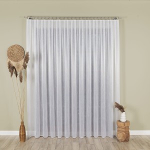 02110 Gotowa firany typ " Deszczyk " nabłyszczana na taśmie  430 x  280 cm