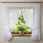 01886 Firana żakardowa upinana z taśmą. 