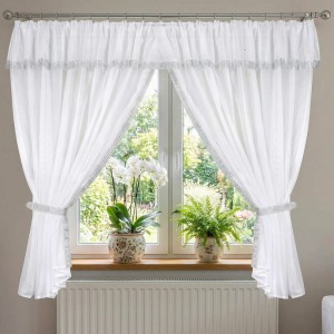 B3 Firana z lambrekinem obszyta cyrkoniami 400x160 cm 