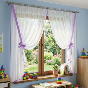 Komplet firana z wstążką