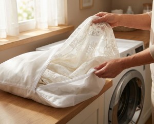 Woreczek do prania 70 x 60 cm z zamkiem błyskawicznym