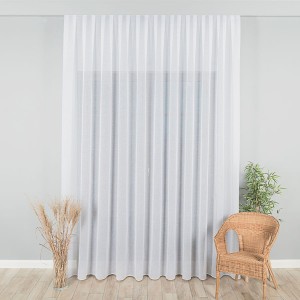 Gotowe firany z gładkiej etaminy na taśmie  - różne wymiary