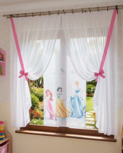 Firanka dla dziewczynki z panelem Księżniczki 4 300 x 150 cm.jpeg
