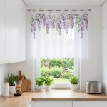 Wisteria Gotowa zazdrostka żakardowa 120x67 cm