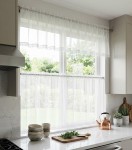 X56 Gotowy komplet firanek do kuchni 300 x 50 cm, 130 x 90 cm - 2 szt. 