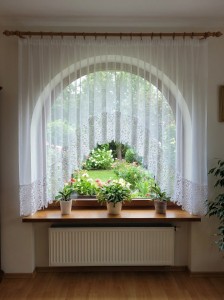 X65 Firana w łuk z gipiurą 350x160cm 