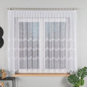 63904 Gotowe firany żakardowe bez taśmy wysokość 150 cm - szerokość do wyboru 