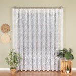 13750 Gotowa firana żakardowa efekt cieni z taśmą - różne wymiary