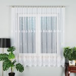 024697 Gotowe firany haftowane błysk na tiulu okno 300 x 160 cm  