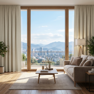 DEP Komplet zasłon welurowych beż 160 x 280 cm - 2 sztuki 