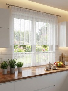 X101 Komplet firanek do kuchni 300x87 cm, 300x40 cm