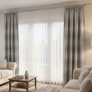 Arin Komplet zasłon z firaną Kryształek błysk 400x210 cm - szary