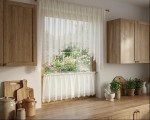 X38 Komplet firanek do kuchni w kolorze śmietanka